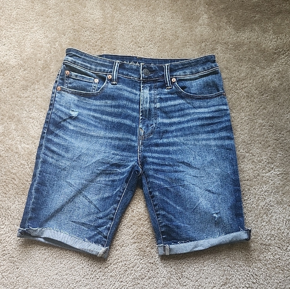 American Eagle Outfitters Distressed Blue Jean Shorts